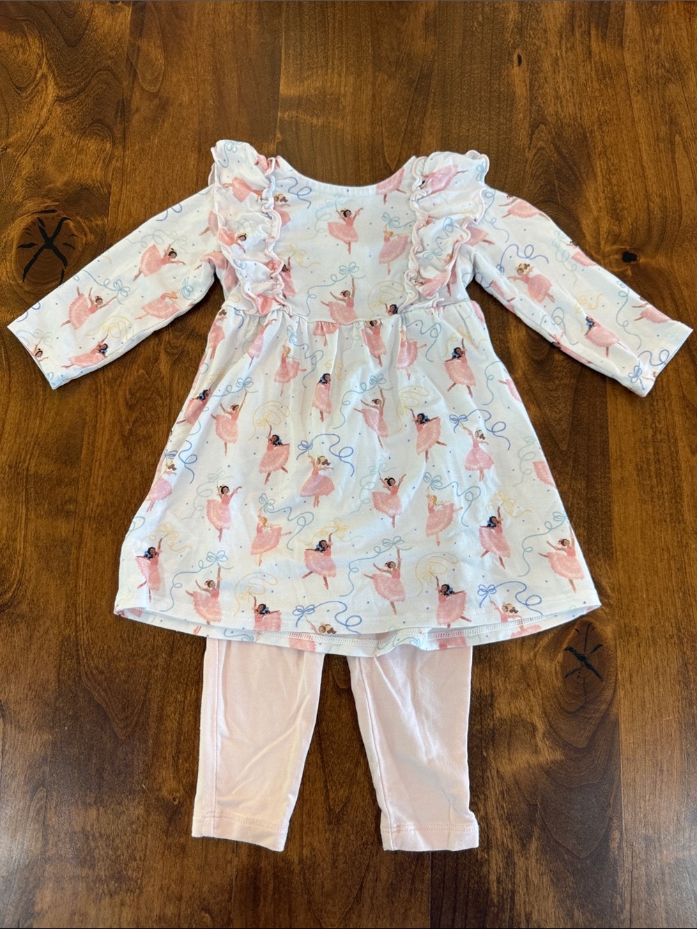 Magnetic Me Pink Ballerina Ruffle Tunic and Light Pink Leggings